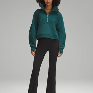 Pull-over personnalisé en molleton de coton à demi-fermeture éclair en polyester de coton pour femmes sweats-shirts d'hiver en polaire à demi-fermeture éclair pour femmes - Product Image 6