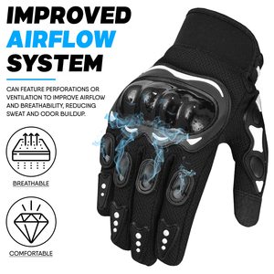 ถุงมือขี่มอเตอร์ไซค์หนังแท้สำหรับผู้ชายถุงมือขี่มอเตอร์ไซค์แบบเต็มนิ้วกันลมถุงมือขี่มอเตอร์ไซค์แบบหน้าจอสัมผัสระบายอากาศได้สำหรับฤดูร้อน - Product Image 2