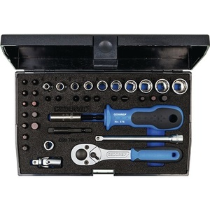 Juego de Llaves de Tubo D 20 TMU-10 de 40 Piezas, Tamaños de 1/4'', 4-13 mm, 24 Dientes, 12 Puntas, Juego de Herramientas GEDORE - Product Image 1