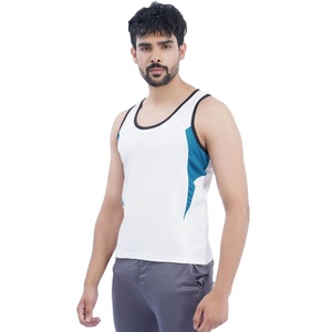 Men's Fitness Custom Logo Quick Dry Bamboo Athletic Gym Wear Muscle Activewear Seamless <b>Back</b> Tank Tops For Sale - Product Image 1