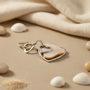 Pendentif en argent pour femme avec cœur en nacre, bijoux élégants, cadeau, charmes en perles, catégorie de produits - Product Image 3