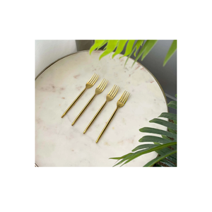Ensemble de couverts cuillère et fourchette au design moderne, fabriqué en laiton, articles de vaisselle au design unique à prix compétitif - Product Image 2