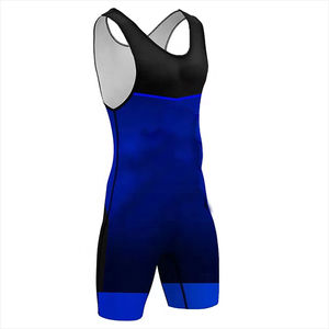2025 OEM ODM Custom One-piece Sin mangas Solid Men's Wrestling Singlets calidad superior - Product Image 1