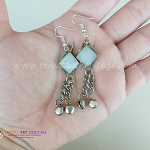 ต่างหู kuchi ชนเผ่าทำด้วยมือของอัฟกานิสถานเครื่องประดับสไตล์โบฮีเมียนต่างหูตุ้งติ้งสำหรับผู้หญิง - Product Image 3