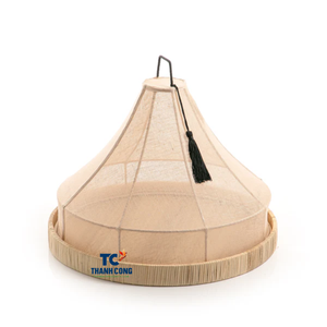 Plateau en rotin naturel fabriqué à la main avec doublure en tissu pour la décoration du Ramadan Mubarak et la présentation des aliments de l'Aïd à la maison - Product Image 1