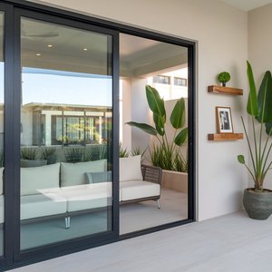 Porte coulissante intérieure extérieure au design moderne avec quincaillerie allemande Jardin extérieur Salon Appartement Centre commercial Cave à vin Blanchisserie - Product Image 1