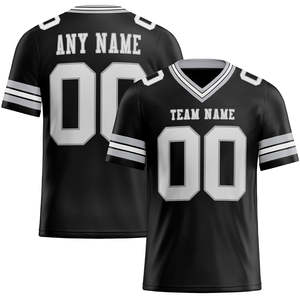 Maillot de football américain personnalisé haut de gamme 100 % polyester respirant avec logo frontal sublimé pour adultes, nom d'équipe personnalisé - Product Image 4