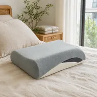 Oreiller cervical réversible en PU pour massage, vente en gros, pour la maison, chambre à coucher, ergonomique, en mousse à mémoire de forme avec structure à 3 couches