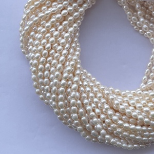 ลูกปัดไข่มุกน้ำจืดสีขาวธรรมชาติขนาด4มม. 5มม. สำหรับการสร้างอัญมณีเกรด AAA ได้รับการรับรองสำหรับการทำเครื่องประดับ - Product Image 2