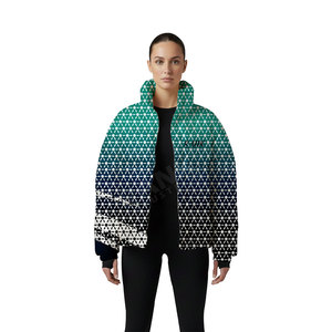 Chaqueta de Burbuja para Mujer, Cómoda y Ligera, para Exteriores, Resistente al Viento - Product Image 1