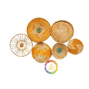 Plaque décorative tissée à la main en jonc de mer Produit artisanal du Vietnam, style durable - Product Image 6