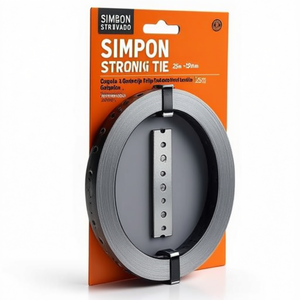 SIMPSON STRONG TIE Banda Galvanizada en Caliente de 25m - B20 X 1mm, Tira Perforada para Pérgola, Gazebo y Pabellón, Longitud 25m - Product Image 3