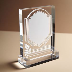 Regalos de cristal, vidrio translúcido transparente, logotipo de Golobe, premio de trofeo acrílico personalizado - Product Image 4