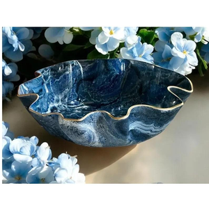 Tazón Decorativo de Resina Clásico, Ecológico, Hecho a Mano en India, para Mesa de Comedor, Mesa de Centro, Estante, Exhibición, Uso en Fiestas - Product Image 6