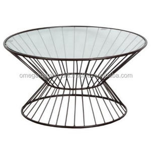 Mesa de Centro Negra Antigua Pulida con Tapa de Cristal para Decoración de Sala de Estar, Exportador Mayorista - Product Image 5