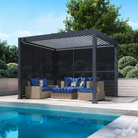 Pérgola Cantilever de Aluminio Moderna y de Lujo para Patio Trasero, Techo de Láminas Impermeable, Tamaños Personalizables, Proveedor Mayorista para Exteriores