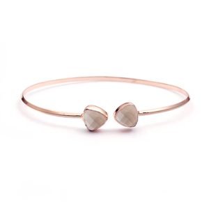 กําไลข้อมือควอตซ์รมควอตซ์ปรับได้ 8 มม. รูปร่างล้านล้านควอตซ์รมควอตซ์ธรรมชาติ 18K ทอง Vermeil 925 สร้อยข้อมือซ้อนเงิน - Product Image 4