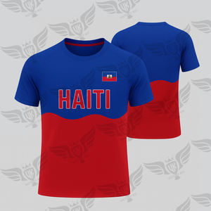 Camiseta de Fútbol para Hombre OEM, Diseño con la Bandera de Inglaterra y Haití, Camiseta Deportiva de Manga Corta para Aficionados al Fútbol - Product Image 4