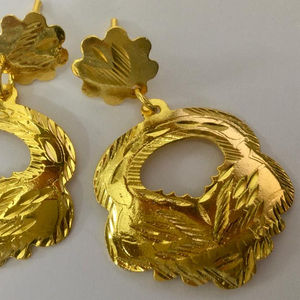 Micro Pendientes chapados en oro de 18 quilates hechos a mano, Perla de circón, plata, latón, hebra de joyería para mujeres africanas, ropa de fiesta, boda Vintage - Product Image 1