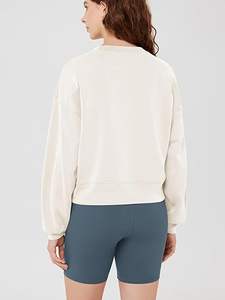 Loose fit women full sleeve sweatshirt minimalist design stylish oversized <b>top</b> for <b>winter</b> fashion - Product Image 2