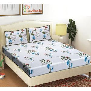 Juego de Sábanas Matrimoniales de 3 Piezas con Estampado Floral Majestic Verde, 240 Hilos, 100% Algodón, con 2 Fundas de Almohada, Colección para el Hogar (SHKV1025) - Product Image 4