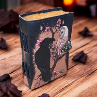 Diario de Cuero para Amantes de las Loras y las Búhos, 200 Páginas, Libro de Sombras Grimoire Vintage, Hecho a Mano, Regalo de Brujería para Mujeres