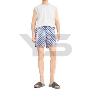 Men's Casual Short with Drawstring Closure Wholesale Price 100% Polyester Mid Waist Board Shorts Beach Sublimation Printed - Product Image 6