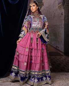 NEW AFGHAN KUCHI TRIBAL TRADITIONAL FLOOR-LENGTH HANDMADE WOMEN'S DRESS with <b>LACE</b> SEQUINED ZIPPERS 2025 DESIGNS - Product Image 6