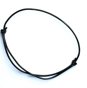 Black Leather <b>Infinity</b> Knot Cord <b>Bracelet</b> Mens Leather Cord <b>Bracelet</b> Adjustable Sliding Knot Surfer <b>Bracelet</b>, Surfer <b>Bracelet</b> - Product Image 1