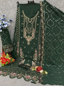 Dernier modèle de Salwar Kameez de style afghan, nouveau design, spécial mariage et fête, avec ensemble de dupatta, options de couture sur mesure. - Product Image 5