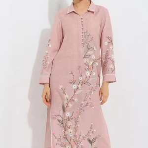 2024 New Designer Stylish Kurta Pant Dress Beautiful Hand Zardozi Embroidery Work Midi Lace Embellished Party Wedding-Wear - Product Image 1