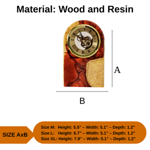 Resina de mesa de reloj de madera, reloj epoxi, resina personalizada de reloj de lujo, soporte de reloj de resina epoxi, mesa de decoración del hogar, regalo de Navidad - Product Image 6
