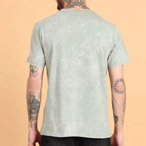 T-shirts pour hommes de haute qualité lavés à l'acide de style estival respirant et régulier pour adultes vente en gros - Product Image 2