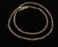 Collier minimaliste en labradorite naturelle de qualité AAA – Pierres précieuses rondes micro-facettées de 4-5 mm, vente en gros de bijoux
