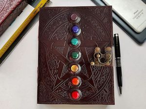 Handmade Vintage 8x6 Inches Du Lịch Nhật Ký Retro Yên Khâu Da Tạp Chí Nước Màu Sắc Có Sẵn Bìa Cứng Phác Thảo - Product Image 5