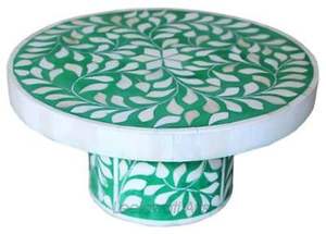 Round Shape Wood Bone Inlay Tableware <b>Cake</b> <b>Server</b> Ware Platter Stand Superior Quality Large Size Restaurant <b>Cake</b> Stand - Product Image 4