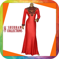 Robe Abaya Kaftan Boubou pour femmes musulmanes adultes, vêtements ethniques africains, pour les soirées, en tissu Spandex