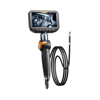 Endoscope industriel 6,5 mm à double objectif, visualisation à écran partagé, tube flexible de 180°, personnalisable OEM, batterie Li-ion, garantie 1 an, 5,0 pouces
