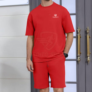 Ensemble short et t-shirt pour homme, style actuel, prix de gros, look classique, tissu léger - Product Image 3