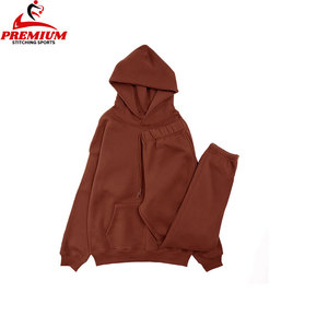 Custom Design Ladies Solid Color Prints Tracksuits Winter Heavyweight Cotton Tracksuit for Women - Product Image 3