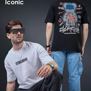 Chemise de sport pour homme à manches courtes de haute qualité été 2025, décontractée, 100% coton, coupe classique, couleur unie, respirante, séchage rapide, 300g - Product Image 4