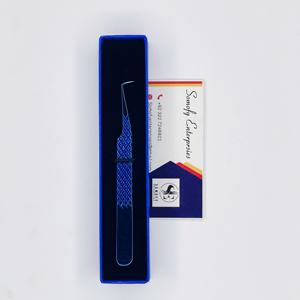 Pinzas de Extensión de Pestañas de Plasma Azul de Acero Inoxidable de Alta Calidad, Punta de Volumen de 10 mm, Nueva Llegada, Logotipo Sostenible MINK - Product Image 2