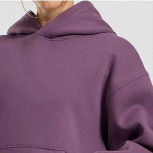 Vente en gros de sweats à capuche pour femmes personnalisés High Street 320g 65% coton 35% polaire coupe ample sweats à capuche confortables et respirants - Product Image 5