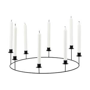 Bougeoir moderne en métal noir pour 4 bougies Design minimaliste et élégant Parfait pour la décoration intérieure ou la table à manger - Product Image 2