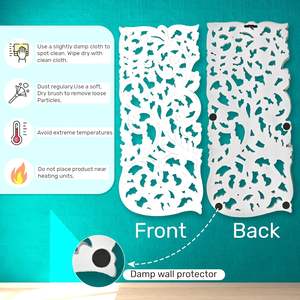 Placas Decorativas de Madera para Colgar en la Pared - Juego de 1 de 12x27 Pulgadas - Panel Decorativo Esculpido para Mejorar la Decoración de tu Habitación u Oficina - Product Image 3