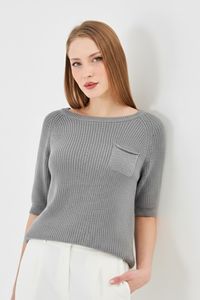 Suéter de Punto para Mujer, 100% Algodón Orgánico, Holgado, Transpirable, Suave y Cálido - Product Image 3