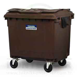 Teknik Konteyner 1100 Liter HDPE Eco-Friendly Rectangular Storage Bucket 4-Wheeled Rolling Cover Outdoor <b>Trashbin</b> Waste BestSell - Product Image 3