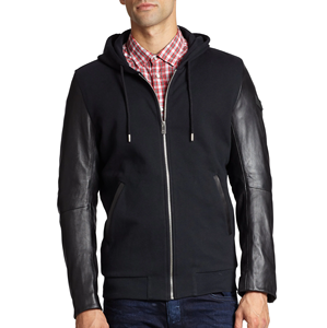 Top Tendance Hommes Zip Up Manches En Cuir Hoodies Casual Streetwear Pull pour Hommes Respirant Personnalisé pour Hommes - Product Image 5