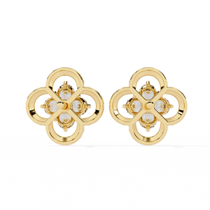Boucles d'oreilles uniques en or 18 carats avec diamant de laboratoire, boucles d'oreilles de qualité supérieure - Product Image 3