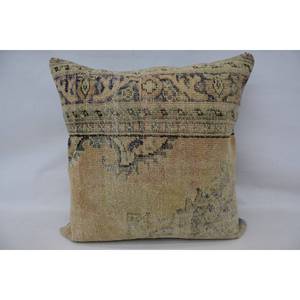 <b>Beige</b> Kantha Patchwork Wool Pillow 32x32 Inch Luxury Vintage Fluffy Decorative Cushion Rustic Woven 18x18 Inch Premium <b>Throw</b> - Product Image 1